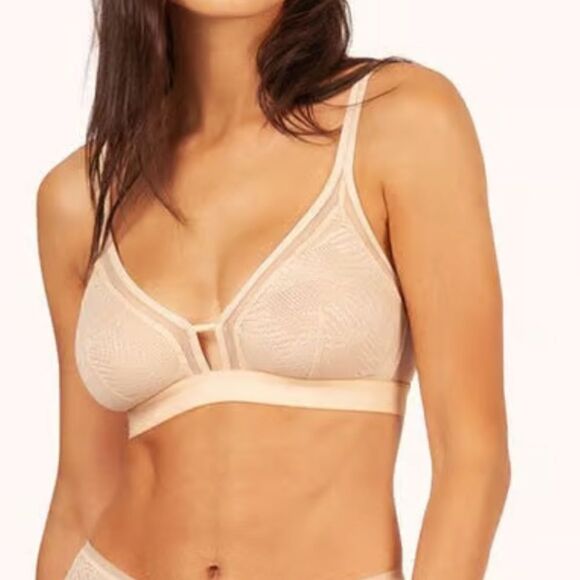 NWT Lively The Smooth Lace Bralette Toasted Almond - Picture 1 of 12